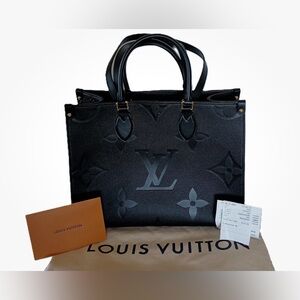 Louis Vuitton Onthego Giant Empreinte Tote MM - Black